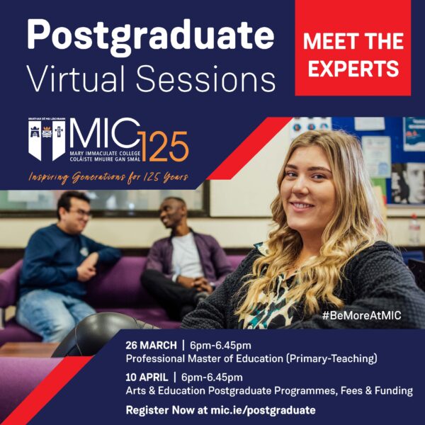 Mary Immaculate College Postgraduate Live Online Q&A Information Sessions